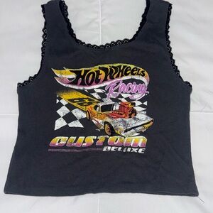 Hot Wheels Women's Black Crop Top